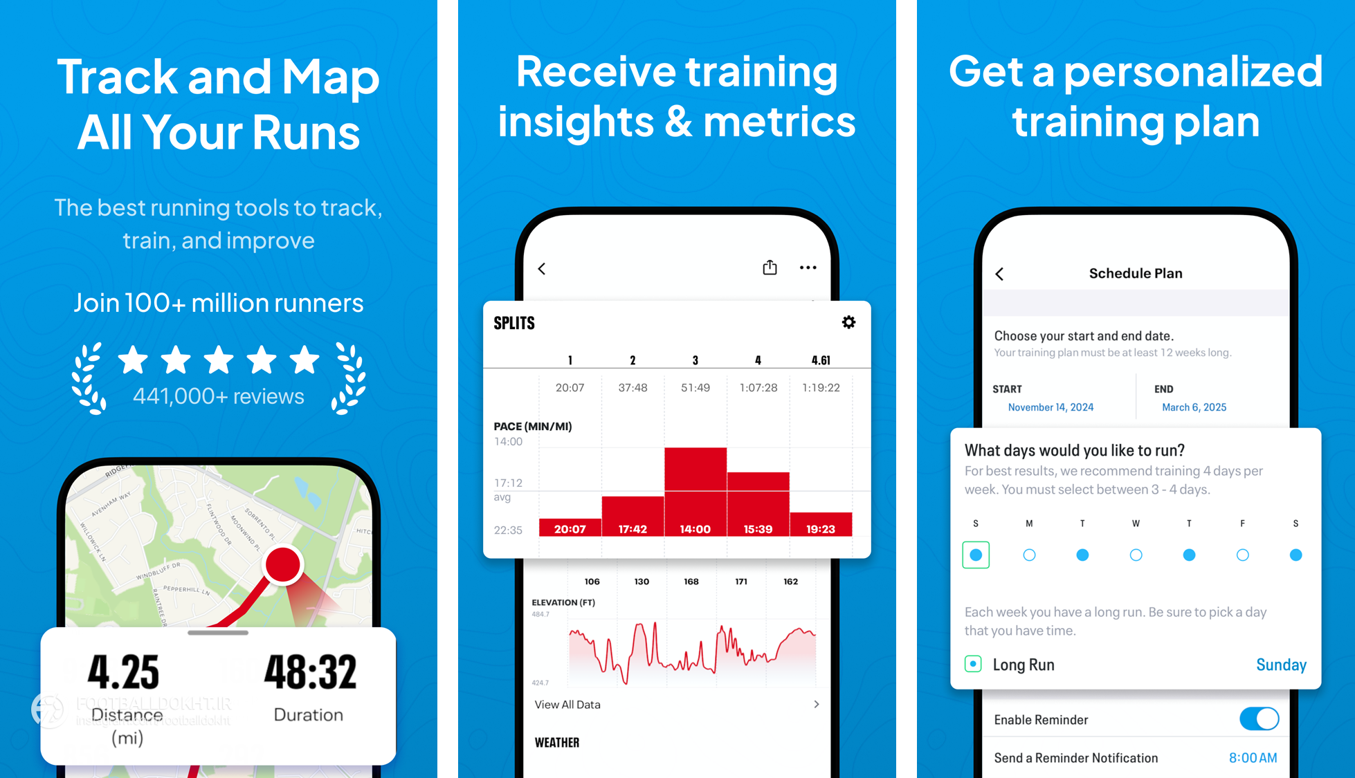 اپلیکیشن Map My Run GPS Running Tracker