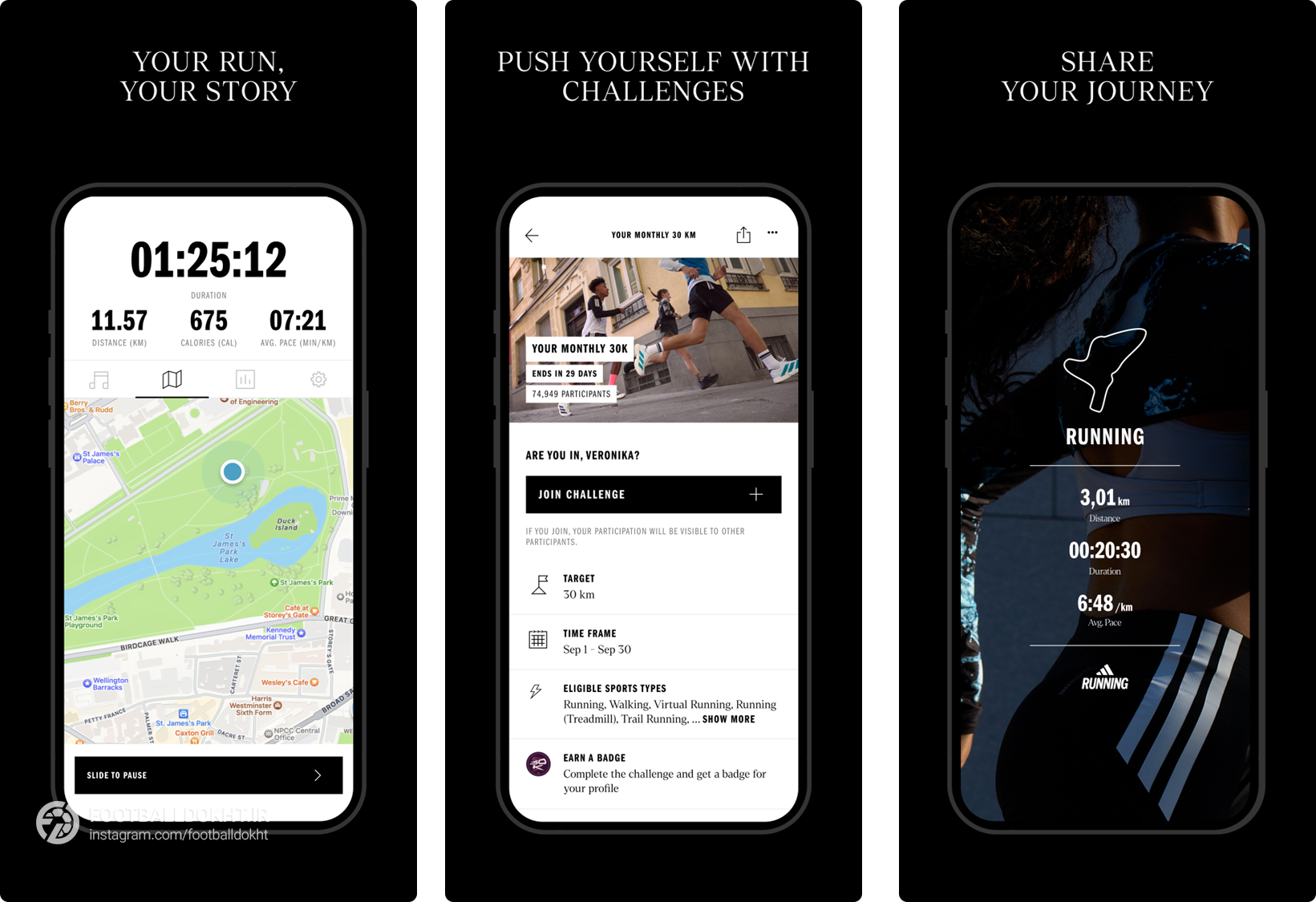 اپلیکیشن adidas Running: Run Tracker